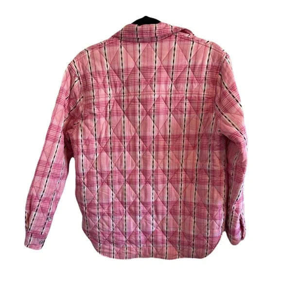 ISABEL MARANT ETOILE $836 Mysen Quilted Cotton Jacket Pink Plaid Sz M Shacket - Picture 9 of 16